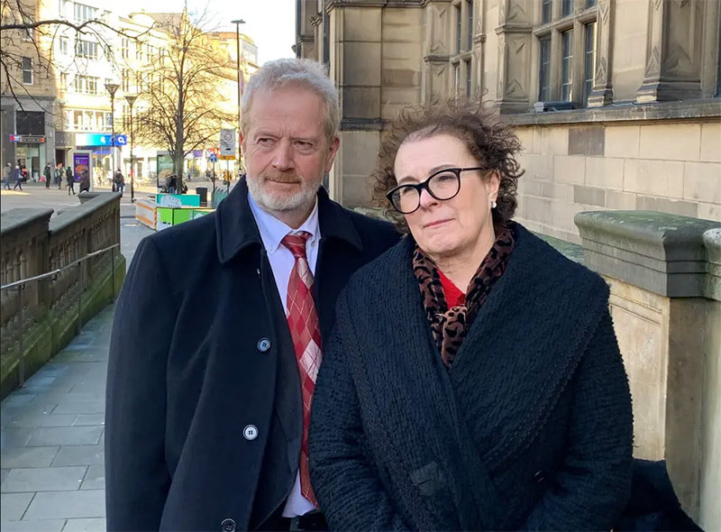 Charles and Liz Ritchie outside Sheffield Town Hall for the inquest into the death of their son Jack (Dave Higgens/PA) (PA Wire)