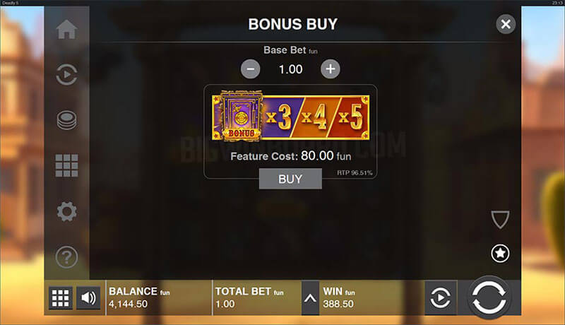 Buy Bonus feature makes Deadly 5 a full option slot game