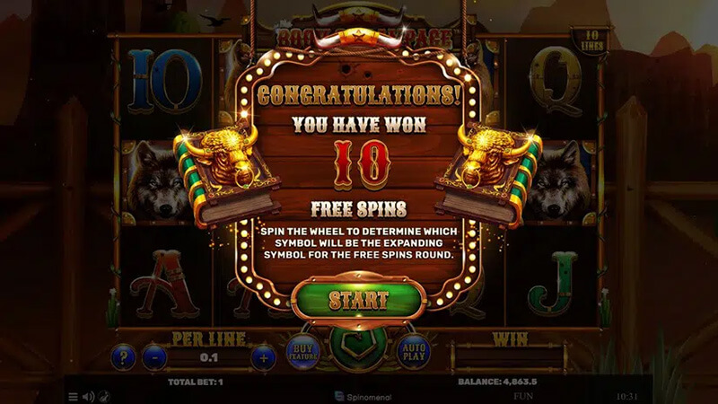 BOOK OF RAMPAGE - free spins