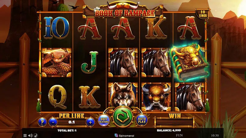 BOOK OF RAMPAGE - online slot game - spinomenal