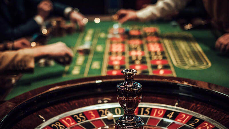 Roulette is a casino game named after the French word meaning little wheel which was likely developed from the Italian game Biribi. In the game, a player may choose to place a bet on a single number, various groupings of numbers, the color red or black, whether the number is odd or even, or if the numbers are high (19–36) or low (1–18).