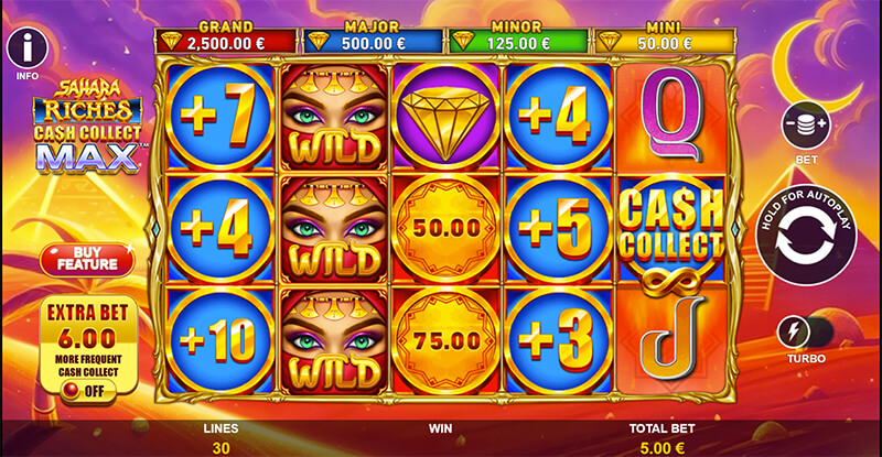 Sahara Riches Cash Collect Max - Playtech