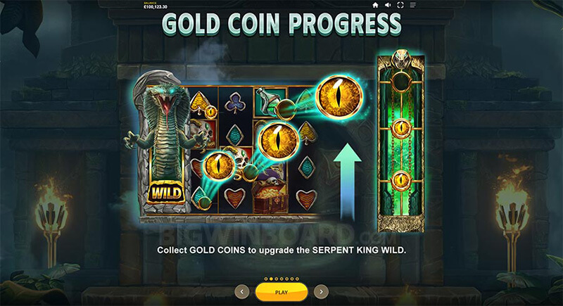 Serpent King - gold coin progress