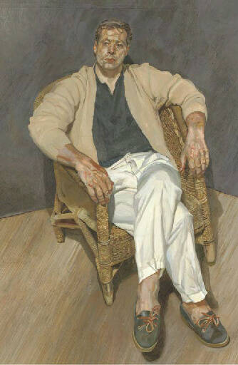نقاشی با موضوع قمار - Man in a String Chair