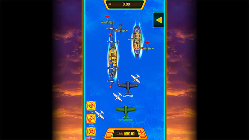 تصویری از محیط بازی کازینویی نبرد هوایی 1942 به سبک آرکید