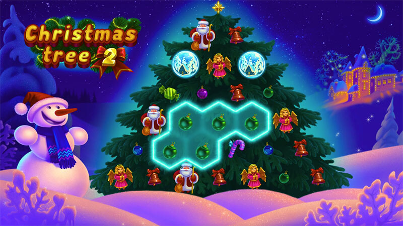 تصویری از محیط بازی اسلات درخت کریسمس 2