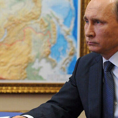 تصویری از ولادیمیر پوتین رئیس جمهور روسیه